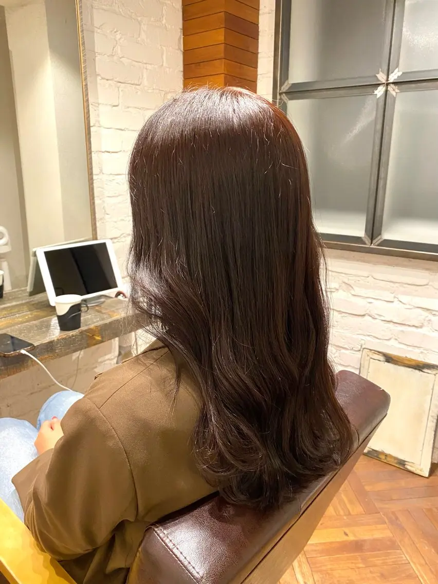 セミロング 【銀座】艶髪/上品な カラー特化/涼/駅近のヘアスタイル