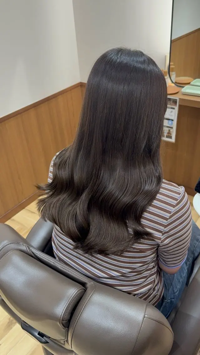 ロング ヘアカラー トリートメント 雨宮花果/国立 透明感カラーのヘアスタイル