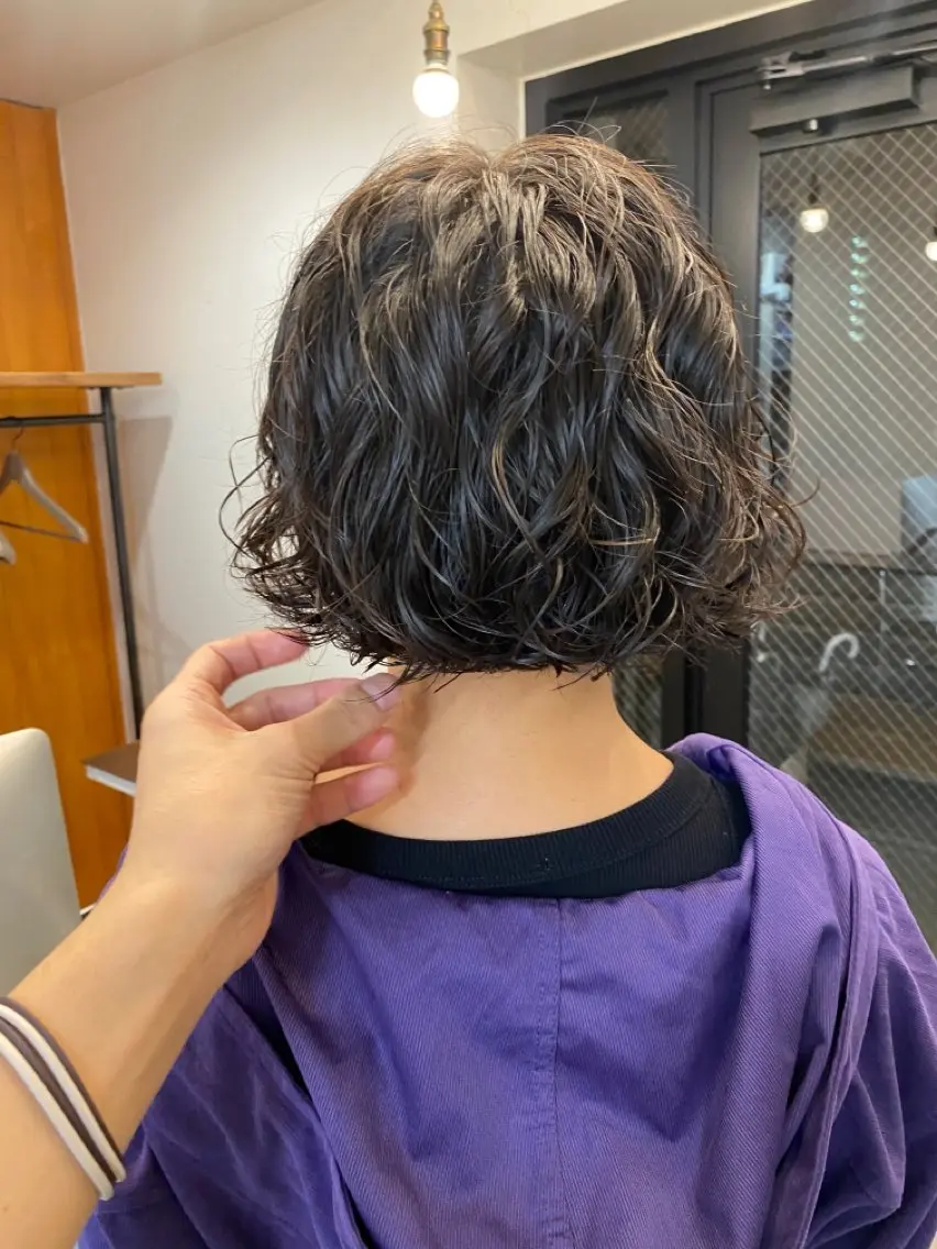 ショート パーマ ボブ カット パーマ ヒカル/ミディアム パーマ/ロングパーマのヘアスタイル