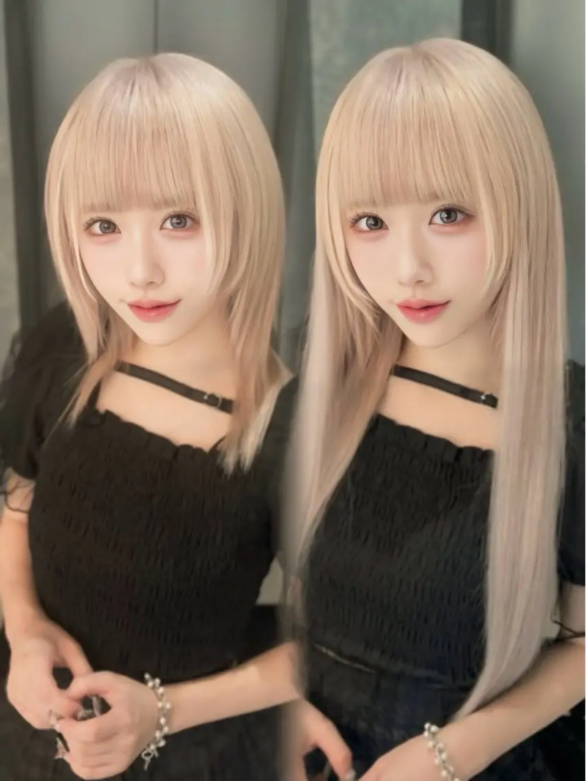 ロング カラー エクステ ハイトーン特化💍 chloe💍韓国のヘアスタイル