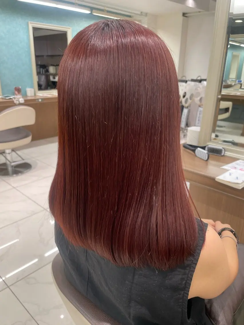 セミロング カラー パーマ カット ヘアカラー 縮毛矯正 店長福島成美/髪質 改善縮毛矯正/カラーのヘアスタイル