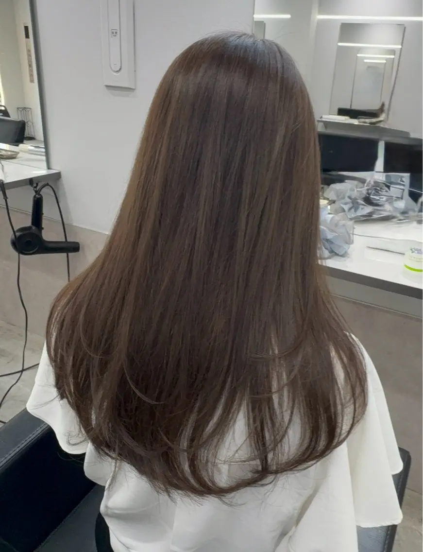 ロング カラー アッシュ アッシュブラウン ブラウンカラー 髪質改善/レイヤー カット福澤　和嗣のヘアスタイル