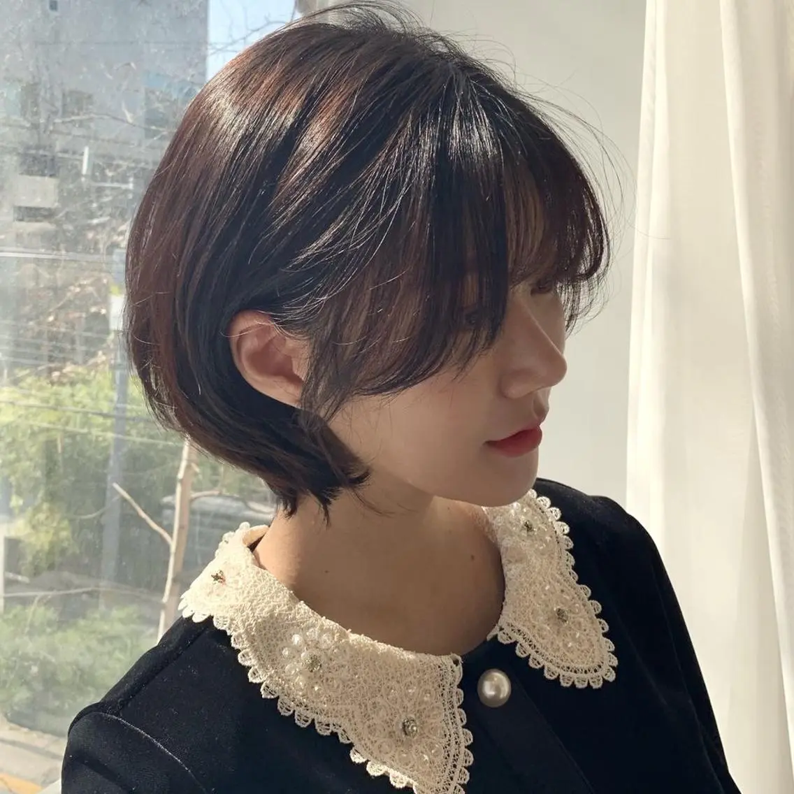 ショート カラー カット ヘアカラー パーマ トリートメント ボブパーマ/縮毛矯正 /かわいい/せき🫧のヘアスタイル