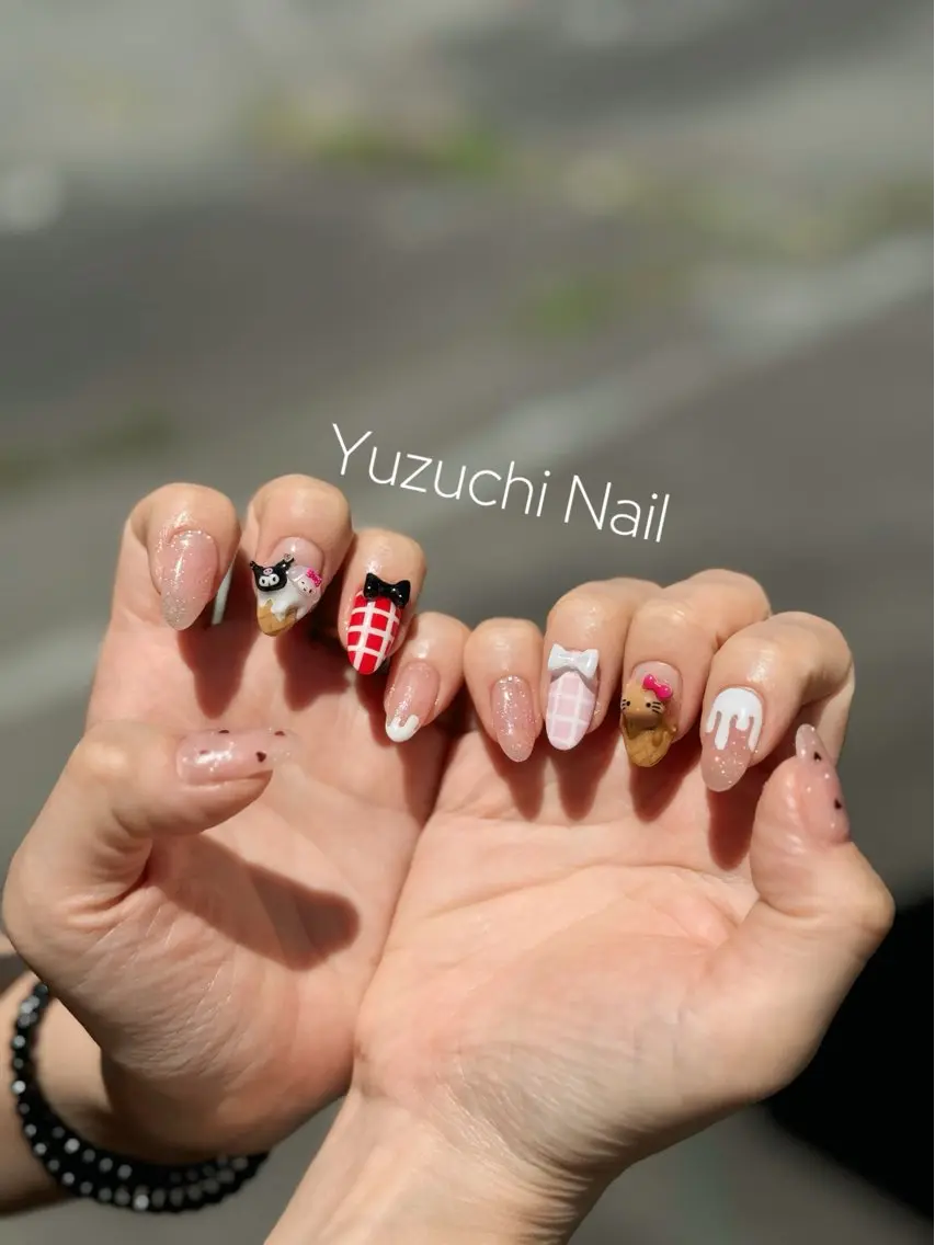 ネイル フットネイル 夏ネイル ワンホンネイル ハンドネイル ハンドケア Yuzuchi Nailのネイルデザイン