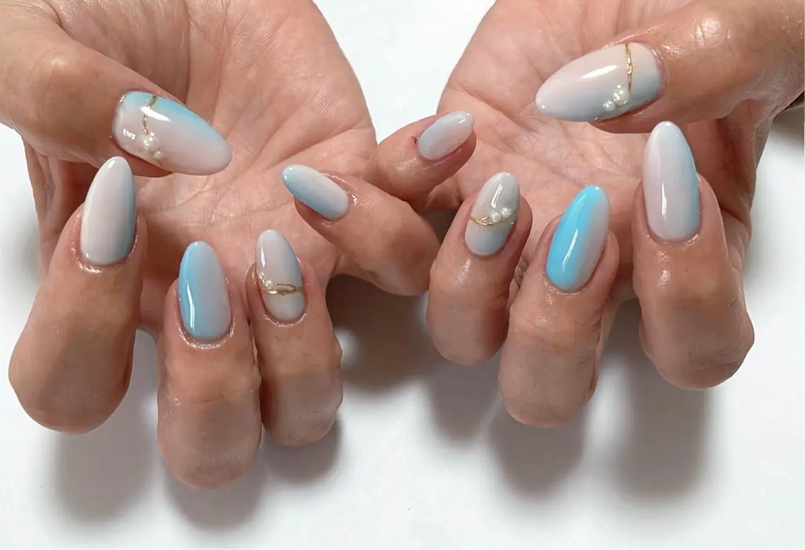 ネイル ハンドネイル VIERU 🌈🎀💖のネイルデザイン