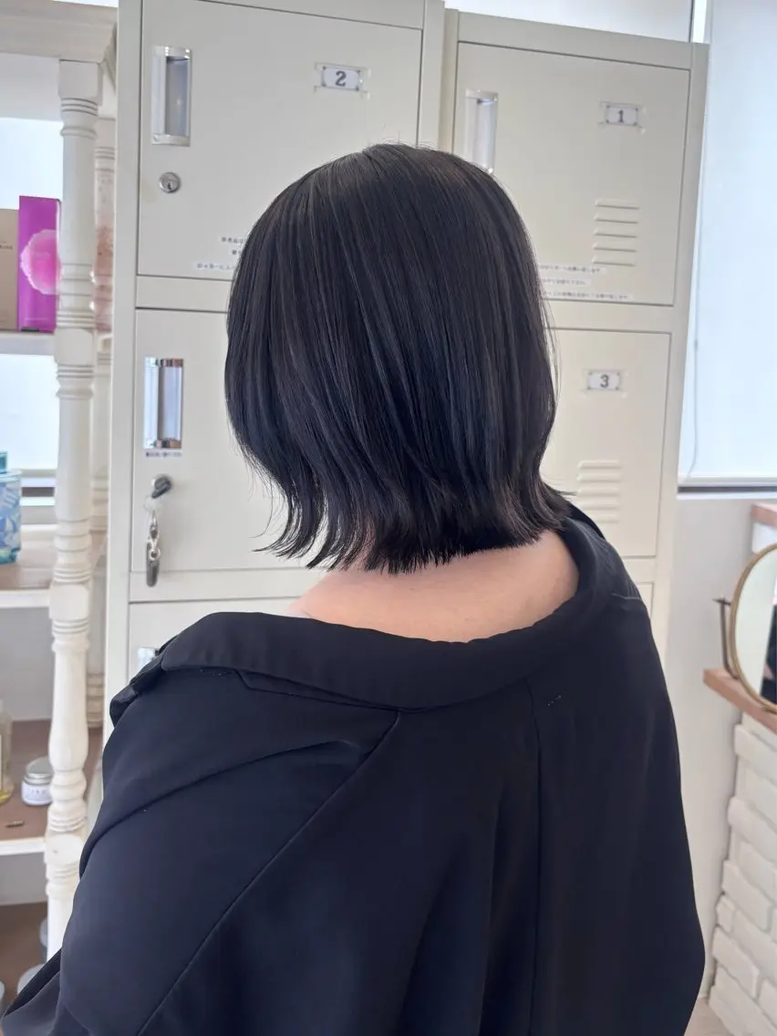 ショート カラー 黒髪 ボブ くびれヘア カット ヘアカラー にゅーかわいいヘア♡ おがわゆいり౨ৎのヘアスタイル