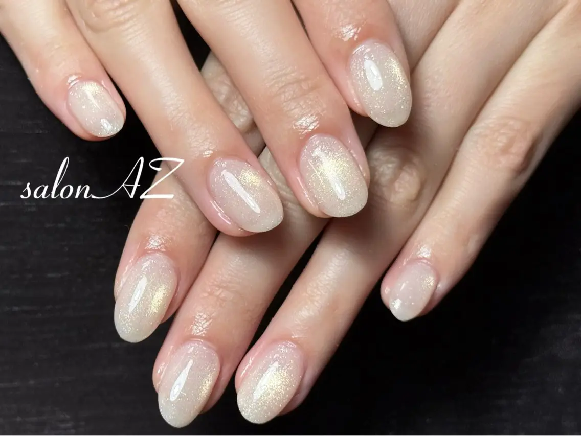 ネイル アートネイル 長さ出し フットネイル フレンチネイル ジェルネイル ハンドネイル salon AZのネイルデザイン