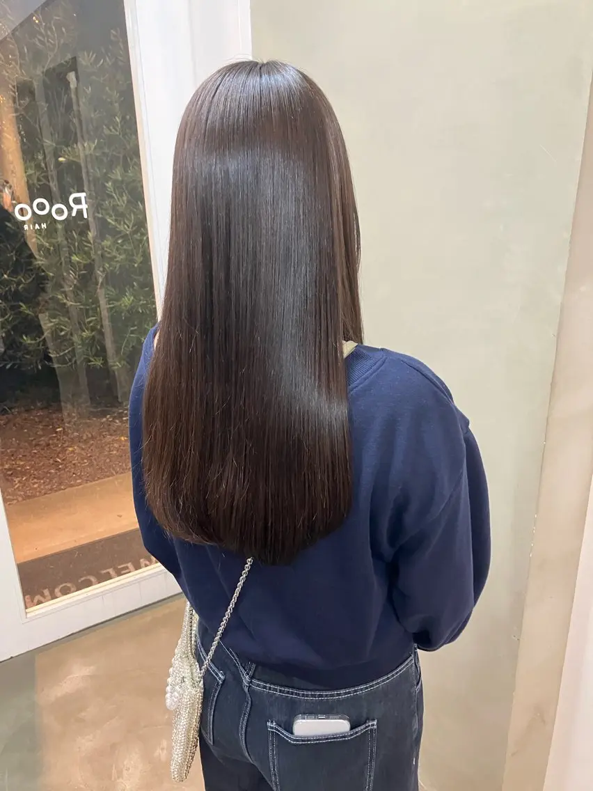 ロング カラー 髪質改善 【ツヤ髪特化】 スズキアキエのヘアスタイル