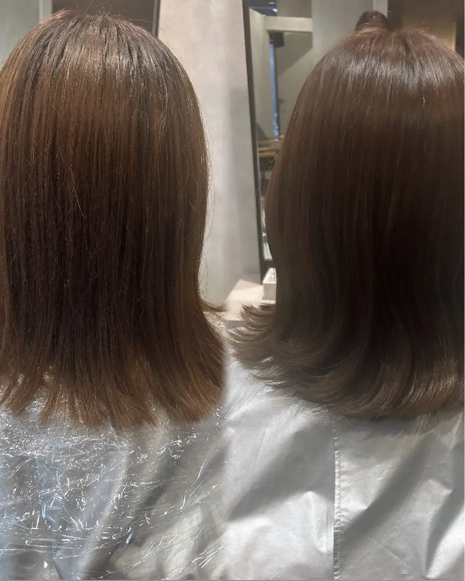 ミディアム カラー 透明感カラー 大橋 彩香のヘアスタイル
