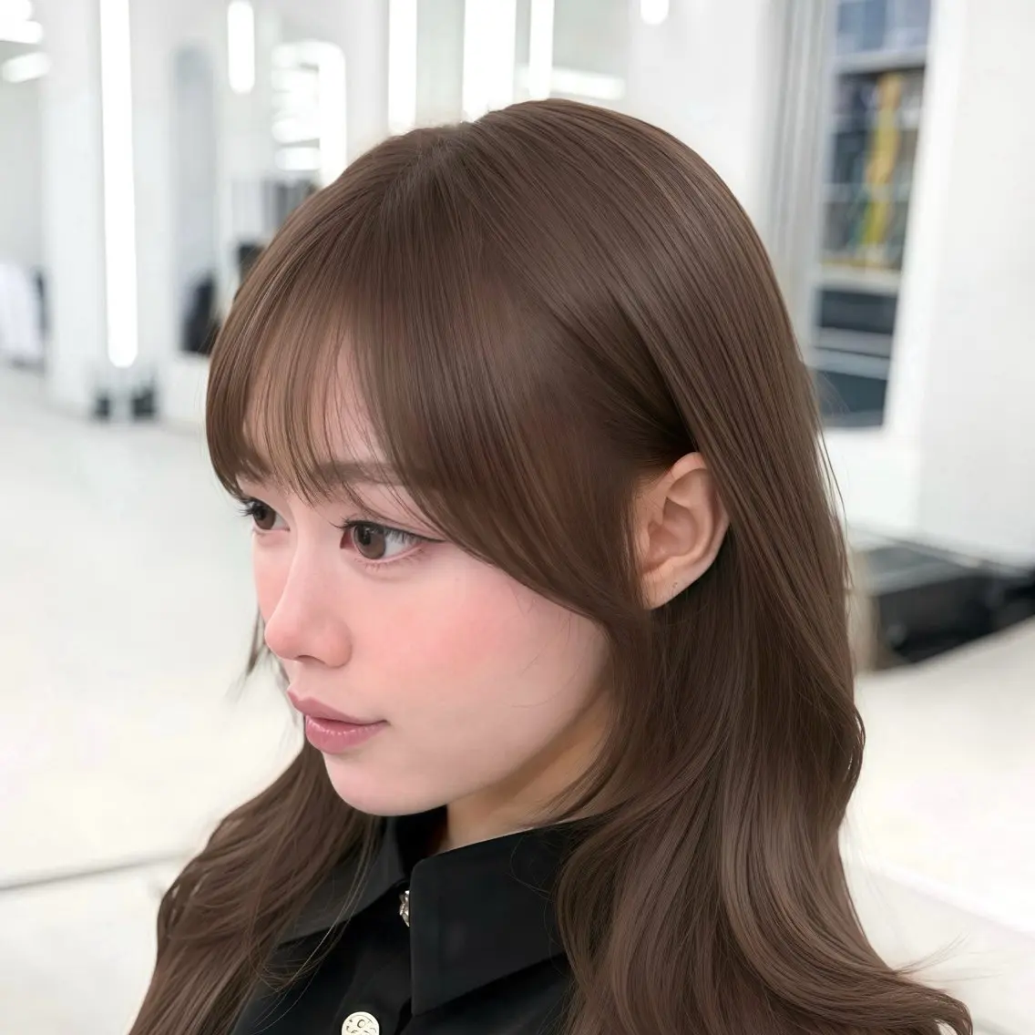 ロング カラー 透明感カラー 韓国風ヘア レイヤーカット 似合わせカット カット ヘアカラー トリートメント 韓国レイヤー× 顔まわり🕊️テルのヘアスタイル