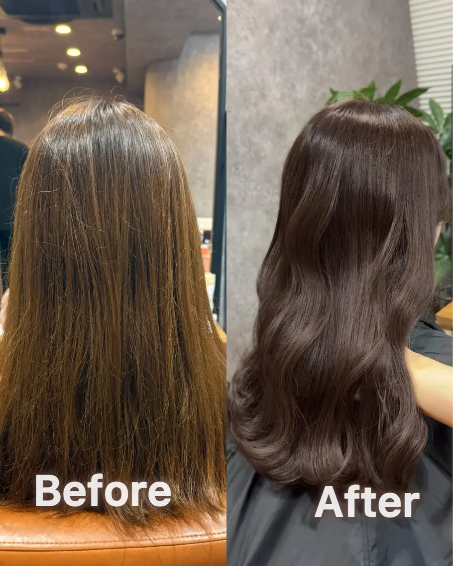 セミロング カット ヘアカラー トリートメント ヘアセット cocoa船橋🦄 chinamiのヘアスタイル