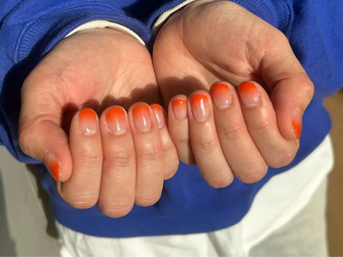 ネイル グラデーション オレンジ lead nail yuraのネイルデザイン