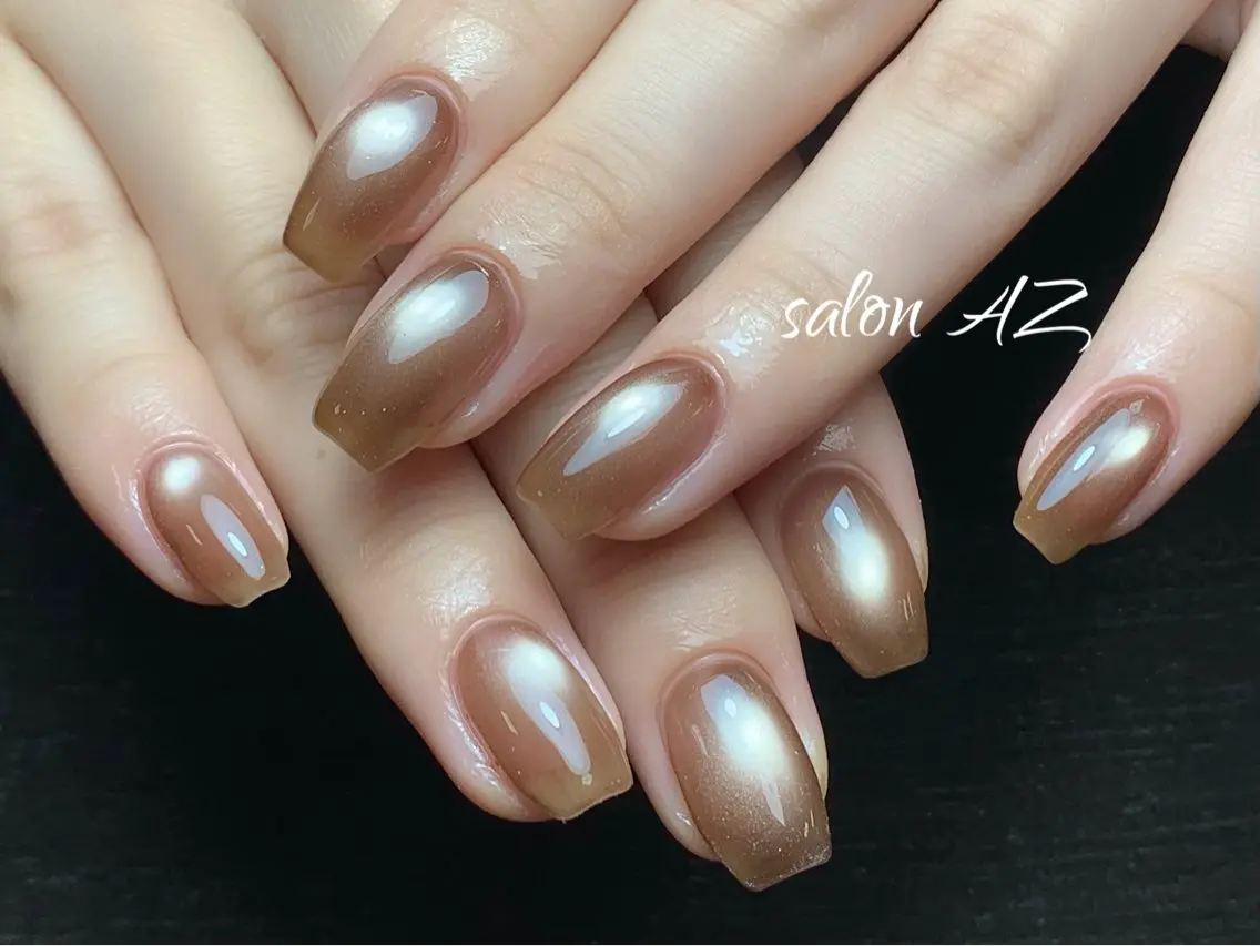 ネイル 持ち込み オフィスネイル スカルプネイル ハンドネイル salon AZ NANAのネイルデザイン