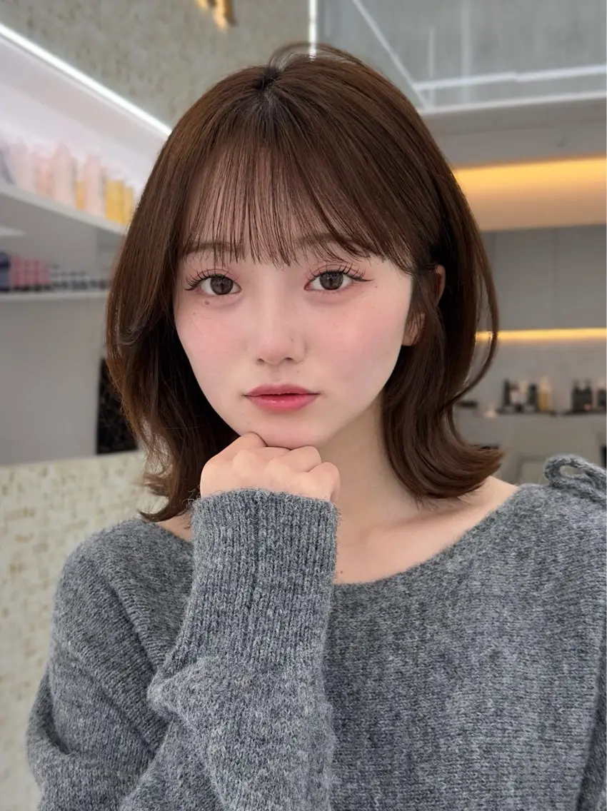 ミディアム ボブ くびれヘア yume. COA GINZAのヘアスタイル