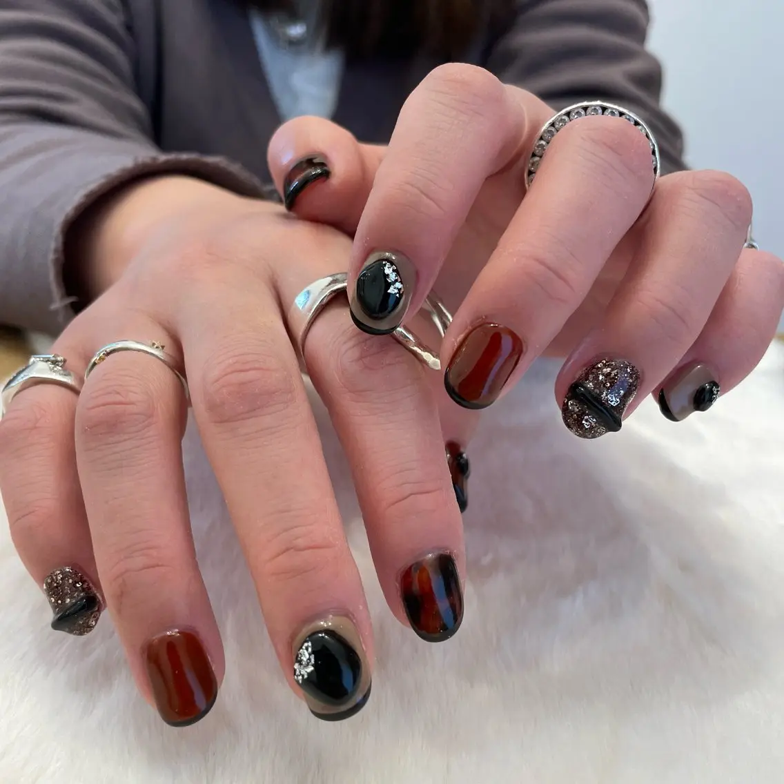ネイル ハンドネイル Sea  nail by emaのネイルデザイン