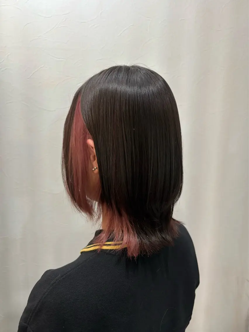 カラー ベージュカラー ピンクカラー ピンクベージュ ROSSO Rurika🐈‍⬛のヘアスタイル