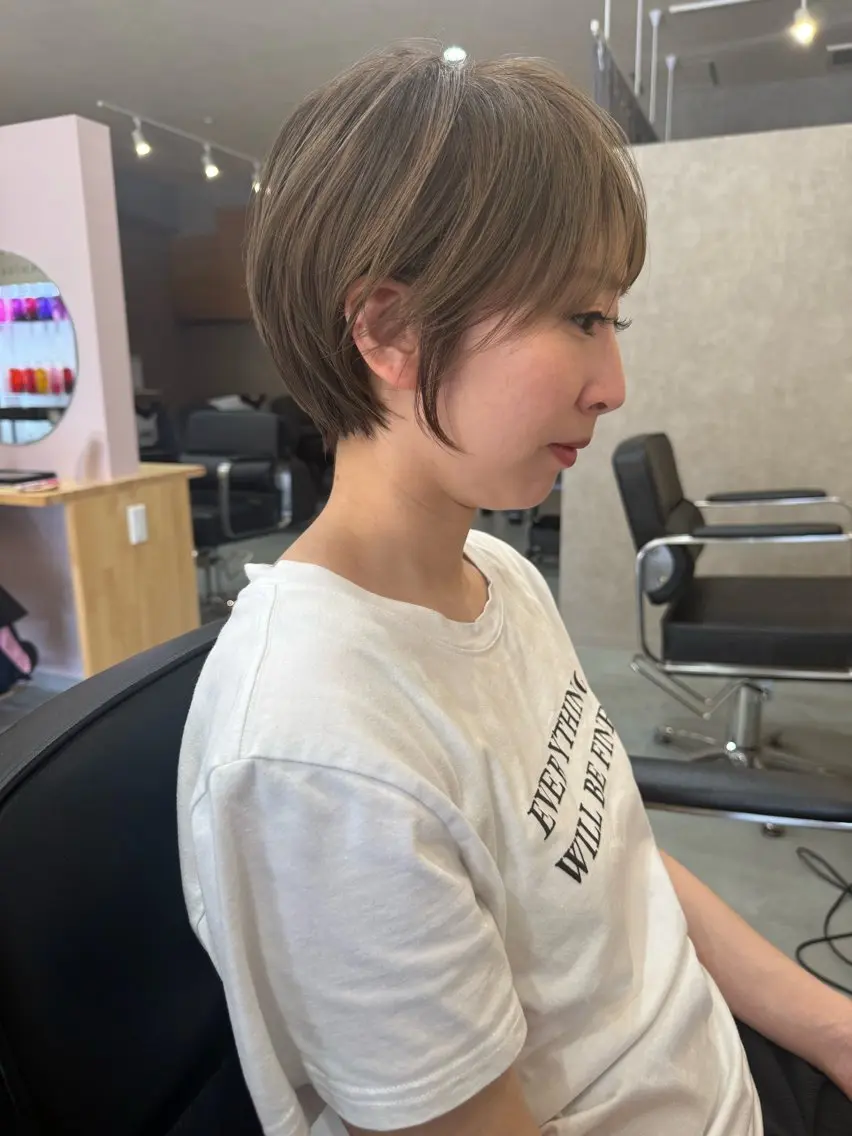 ショート ショートボブ ボブ ハッシュカット 髪質改善 韓国風ヘア ヘアカラー トリートメント ヘッドスパ suii..hair designのヘアスタイル