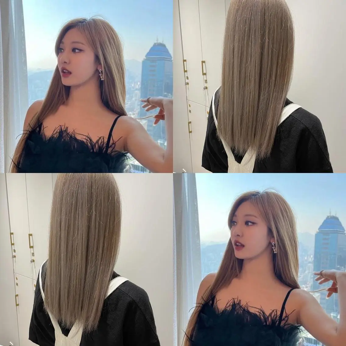 ロング カット ヘアカラー 韓国ヘア🤍 慎之介のヘアスタイル