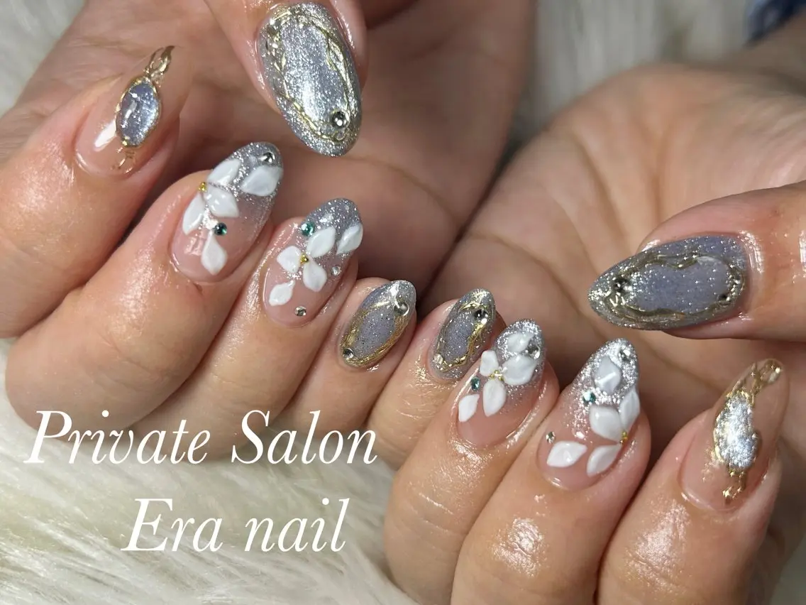 ネイル フラワーネイル ハンドネイル Era nailのネイルデザイン