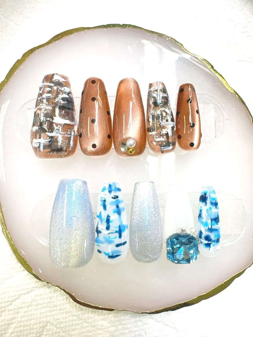 ネイル アートネイル べっ甲ネイル ボルドー ドット フットネイル Queeens nailのネイルデザイン