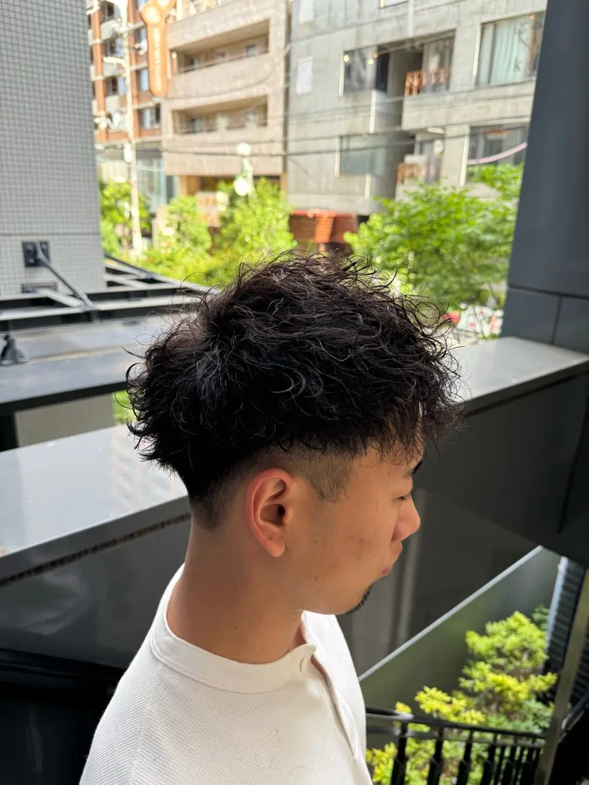 メンズ カット パーマ 河野 悠のヘアスタイル