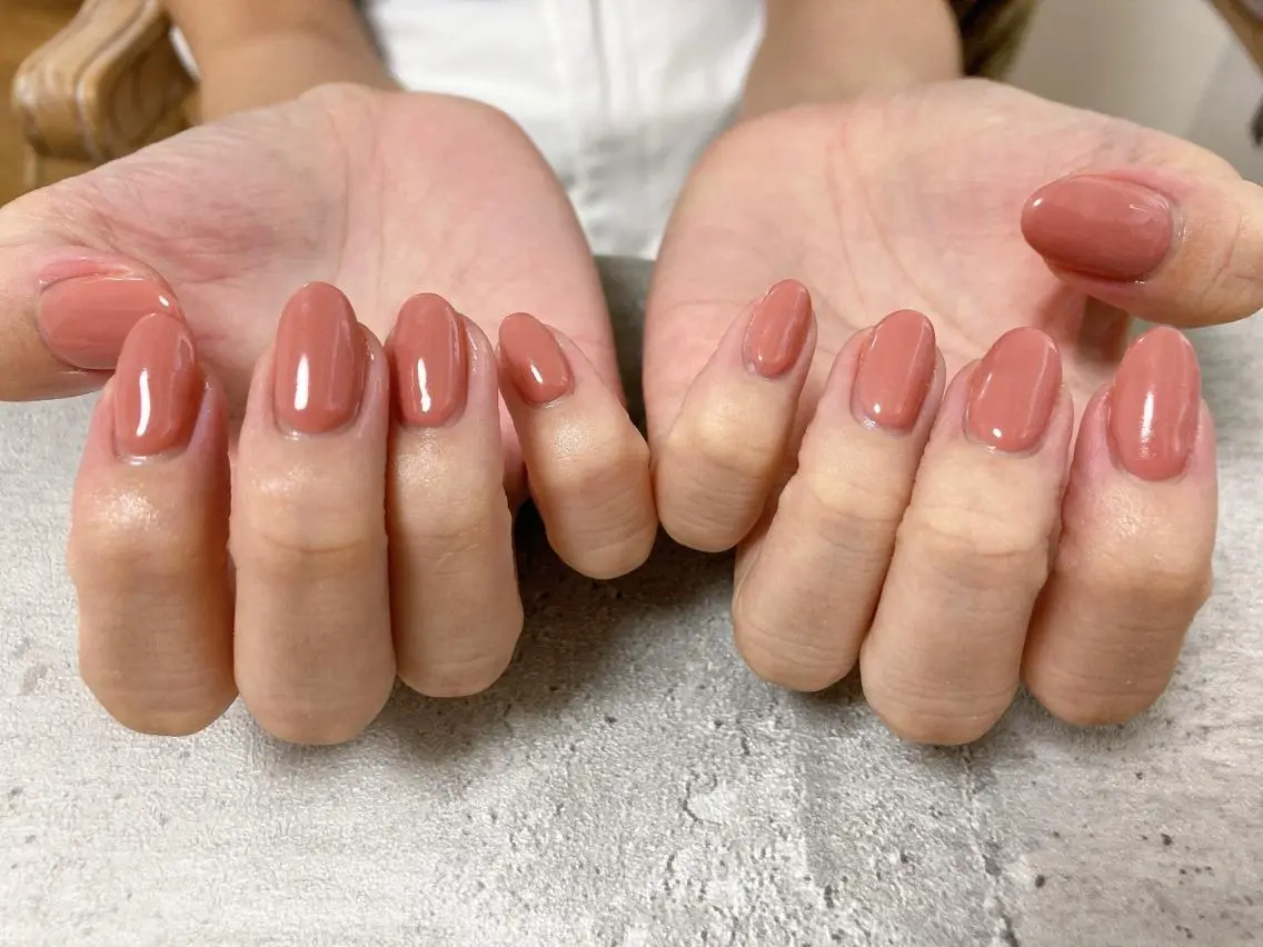 ネイル ワンカラーネイル ハンドネイル mogunail &blowのネイルデザイン
