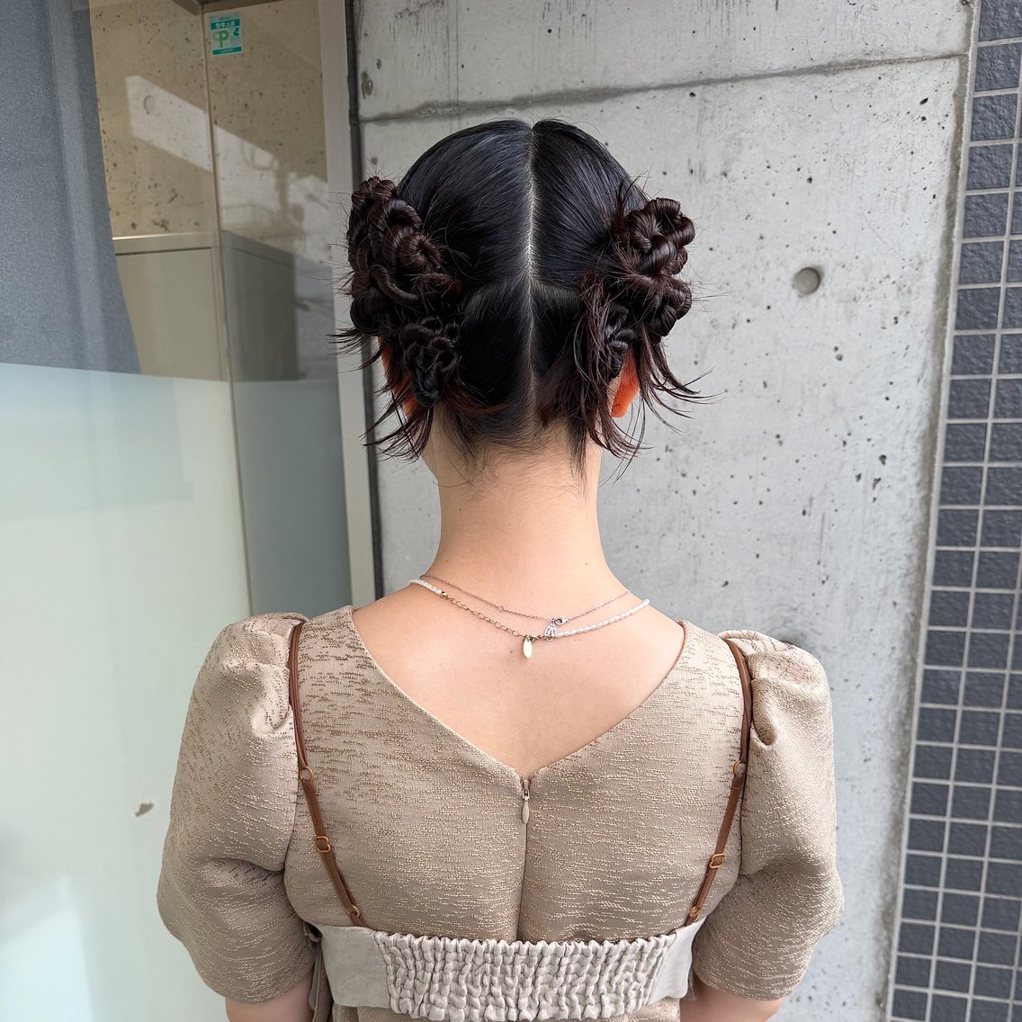セミロング ヘアセット 会田有紀 /切りっぱなしボブのヘアスタイル