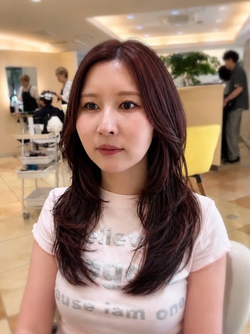 ロング カラー 小顔レイヤー💗 木村実樹のヘアスタイル