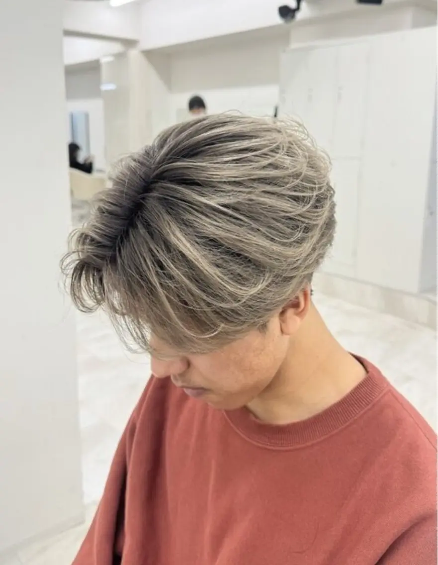 新規U24🫧ྀིmen'sカット+デザインカラー🫧ྀི【ハイライト/バレイヤージュ】の写真