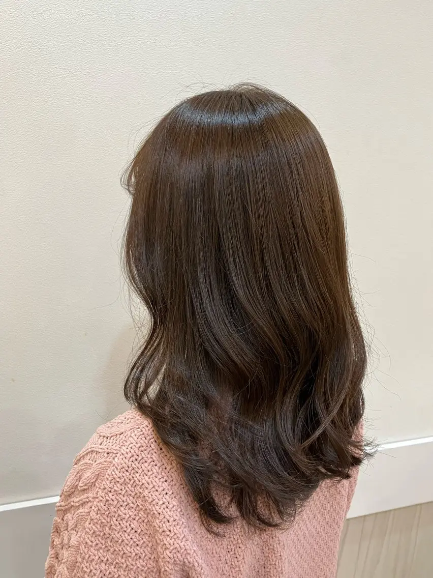ミディアム パーマ yukari 艶髪ヘアのヘアスタイル