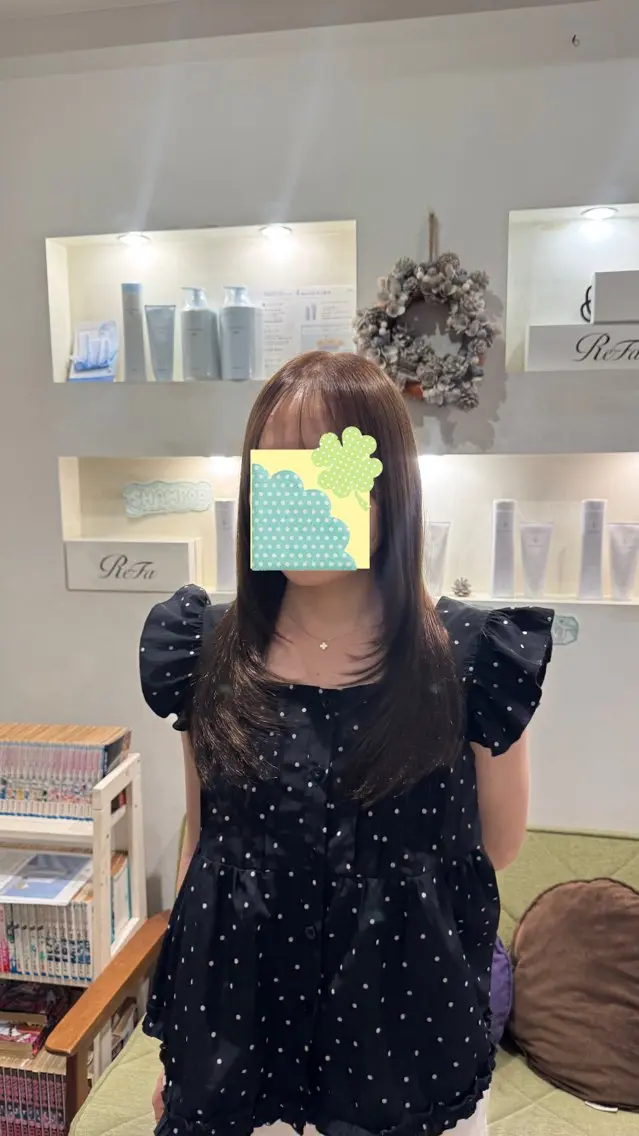 ロング カラー 顔周りカット レイヤーカット カット ヘアカラー 亀有✂️正路 彩夏のヘアスタイル