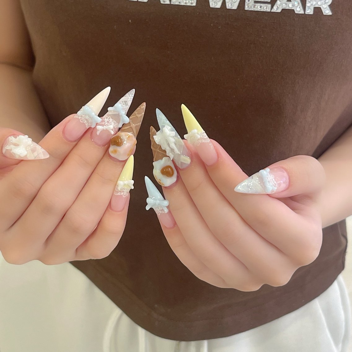 ロング ロング ハンドネイル ハンドケア CHIBI NAIL SALON 船橋のネイルデザイン