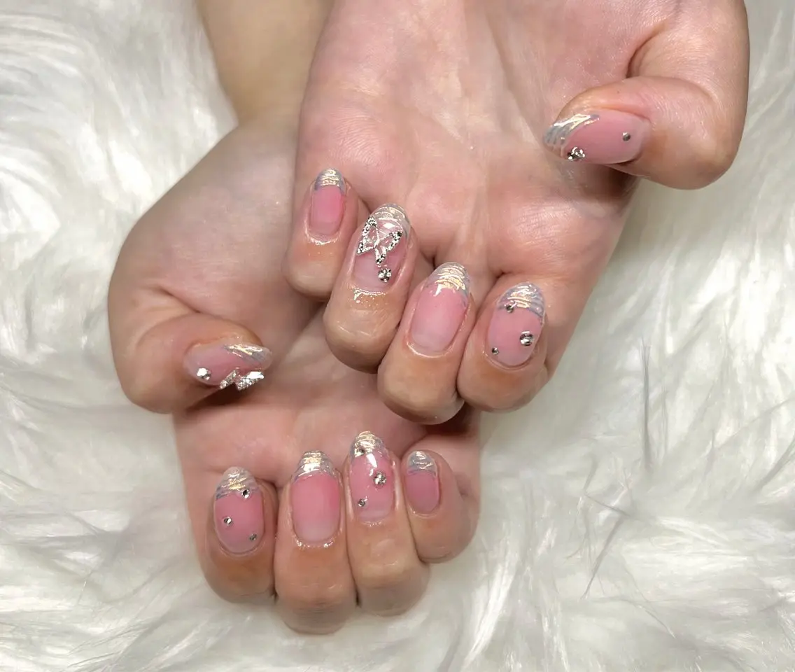 ネイル チークネイル フレンチネイル ハンドネイル CHARME 🤎〔RINA〕のネイルデザイン