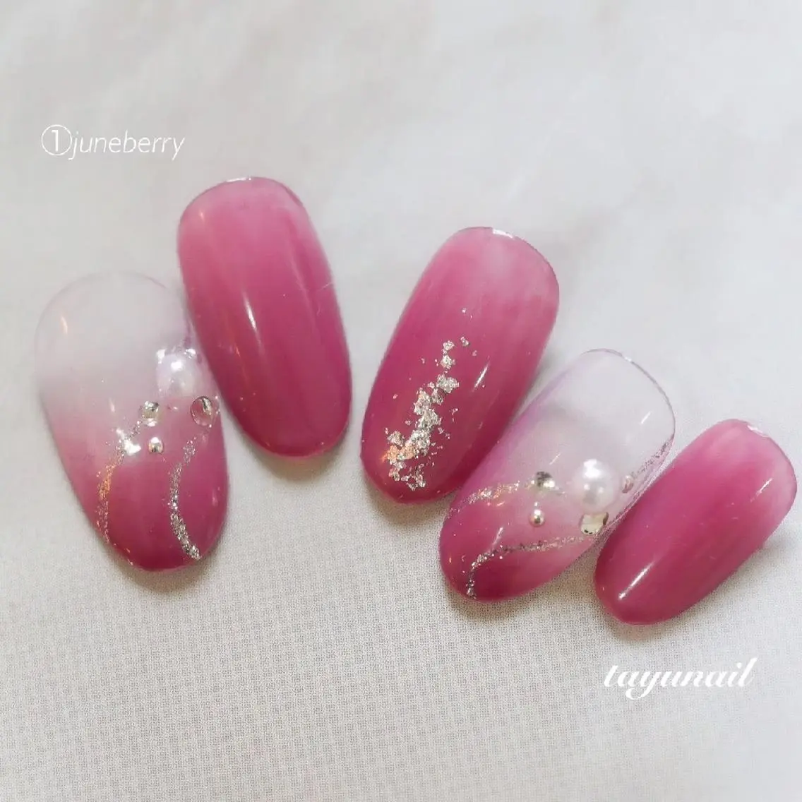 ネイル アートネイル ブルー ジェルネイル ラメ(グリッター) ワンカラーネイル ネイルサロン 【たゆnail】のネイルデザイン