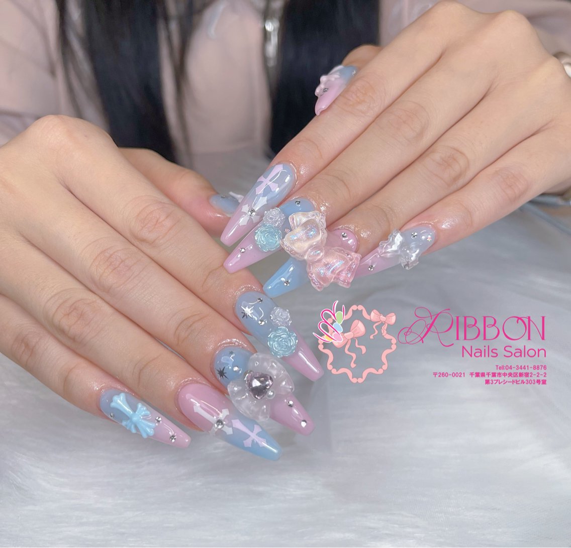 ネイル フットネイル フレンチネイル ジェルネイル 韓国ネイル マグネットネイル ハンドネイル Ribbonnail salonのネイルデザイン