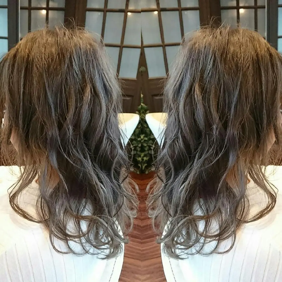 ミディアム カラー ブリーチ イルミナカラー センター南 SEIJIのヘアスタイル