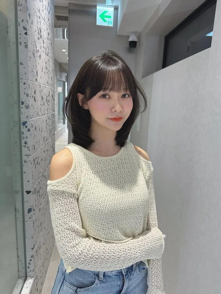 ミディアム カラー カット ヘアカラー トリートメント 矢野 晃平のヘアスタイル