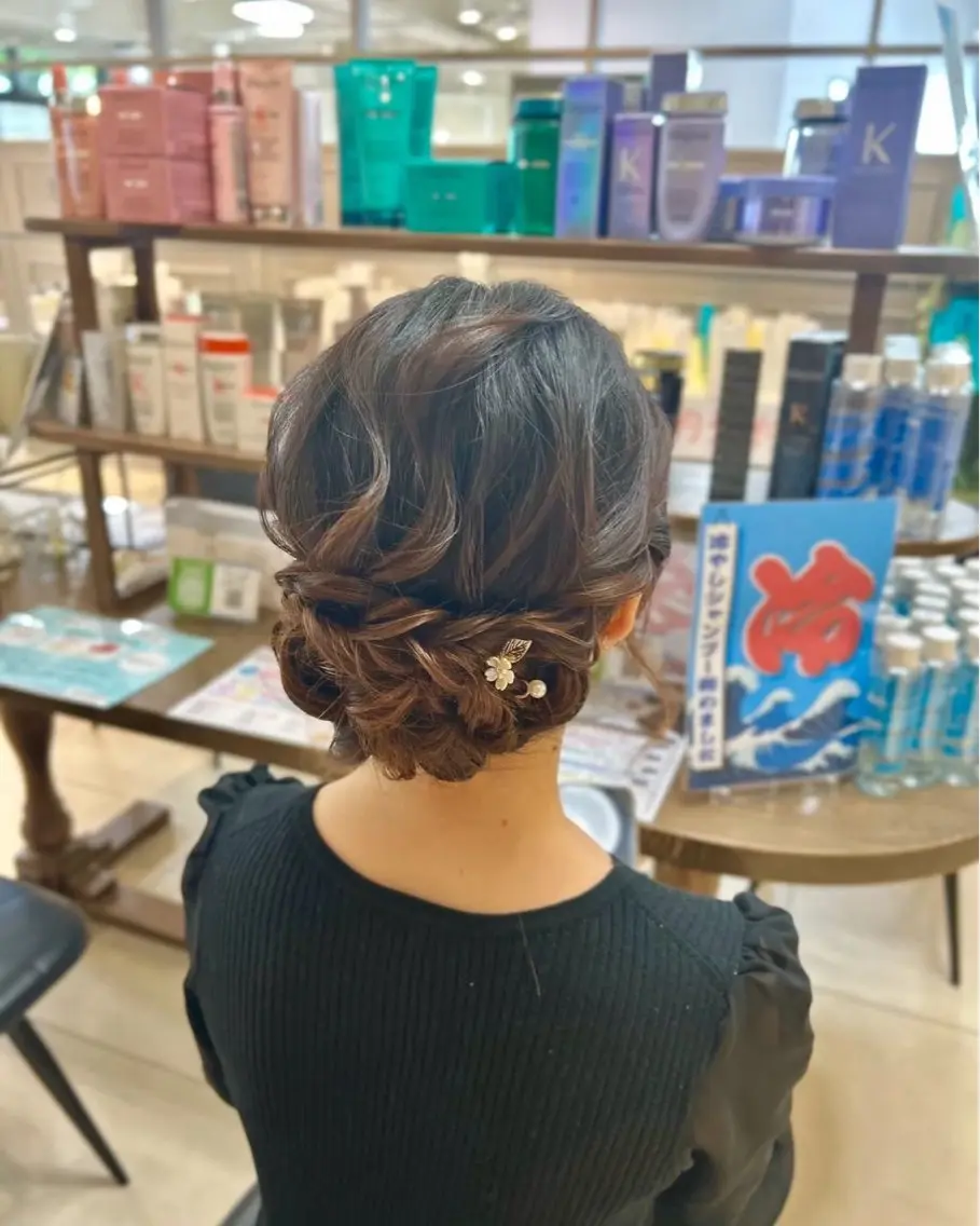ヘアアレンジ ホナミ🤎艶カラー/ アレンジ/縮毛矯正のヘアスタイル