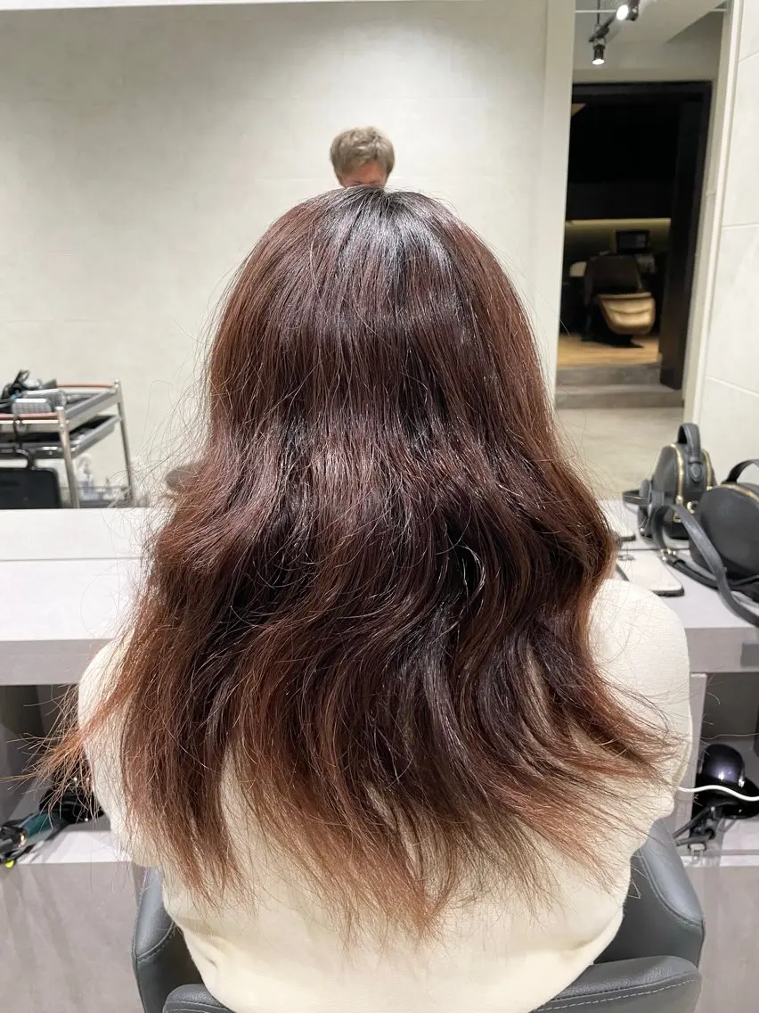 セミロング 縮毛矯正 仲尾 翔也のヘアスタイル