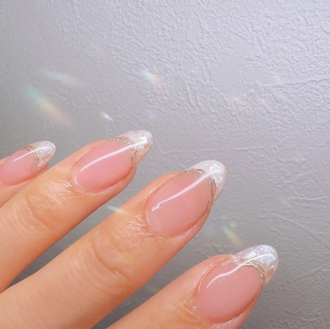 ネイル フレンチネイル ラメ(グリッター) ミラーネイル nailsalon urümのネイルデザイン