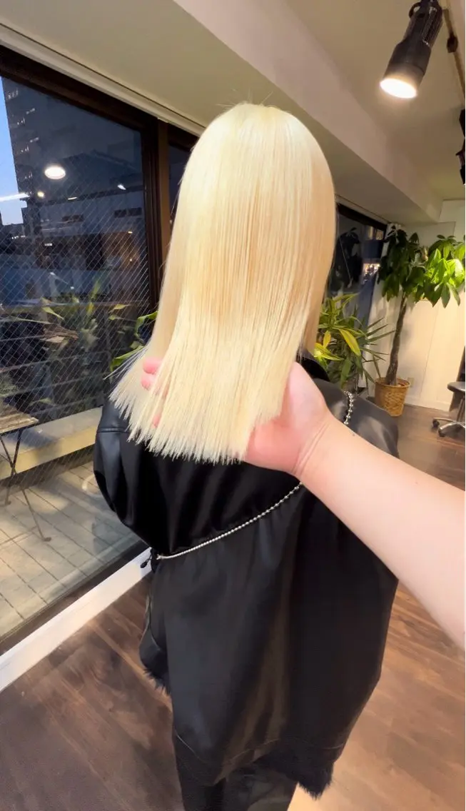 ミディアム カラー ヘアカラー 🧡梅田ハイトーン カラー🧡runaのヘアスタイル
