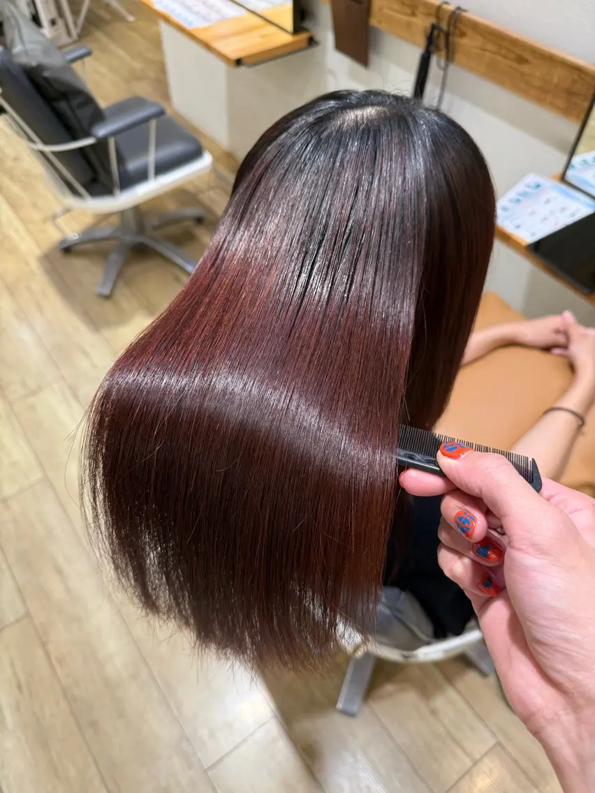 ロング 縮毛矯正 ✨️パーマ✨ たなかひろとのヘアスタイル