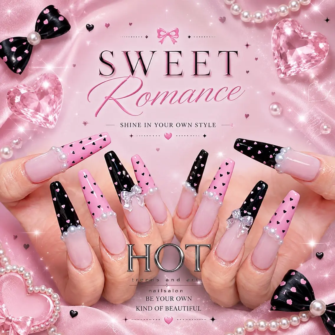 ネイル アートネイル オーロラネイル クリアネイル 長さ出し フレンチネイル ハンドネイル HOT Nail Salonのネイルデザイン