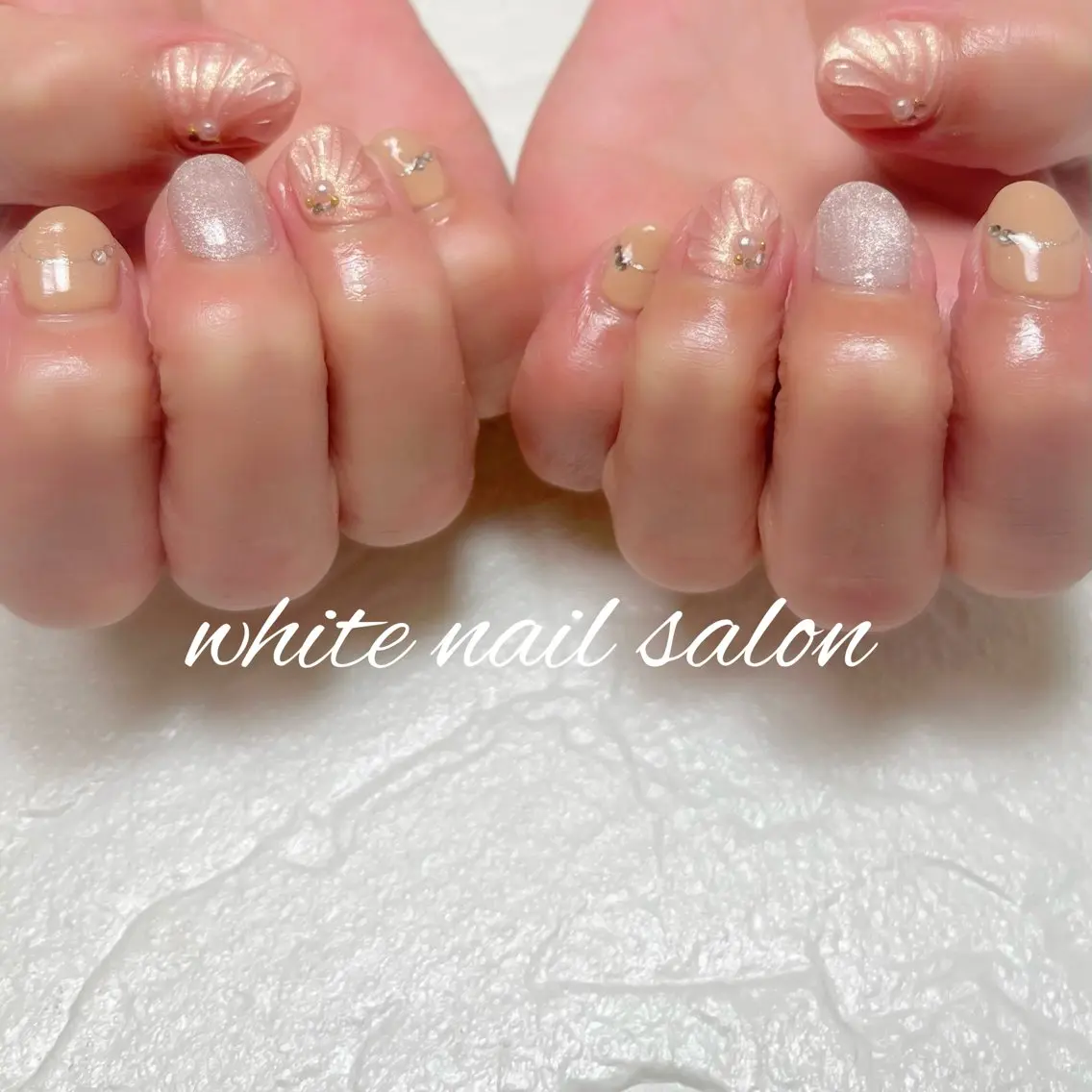 ネイル ラメ(グリッター) ハンドネイル white nail salonのネイルデザイン
