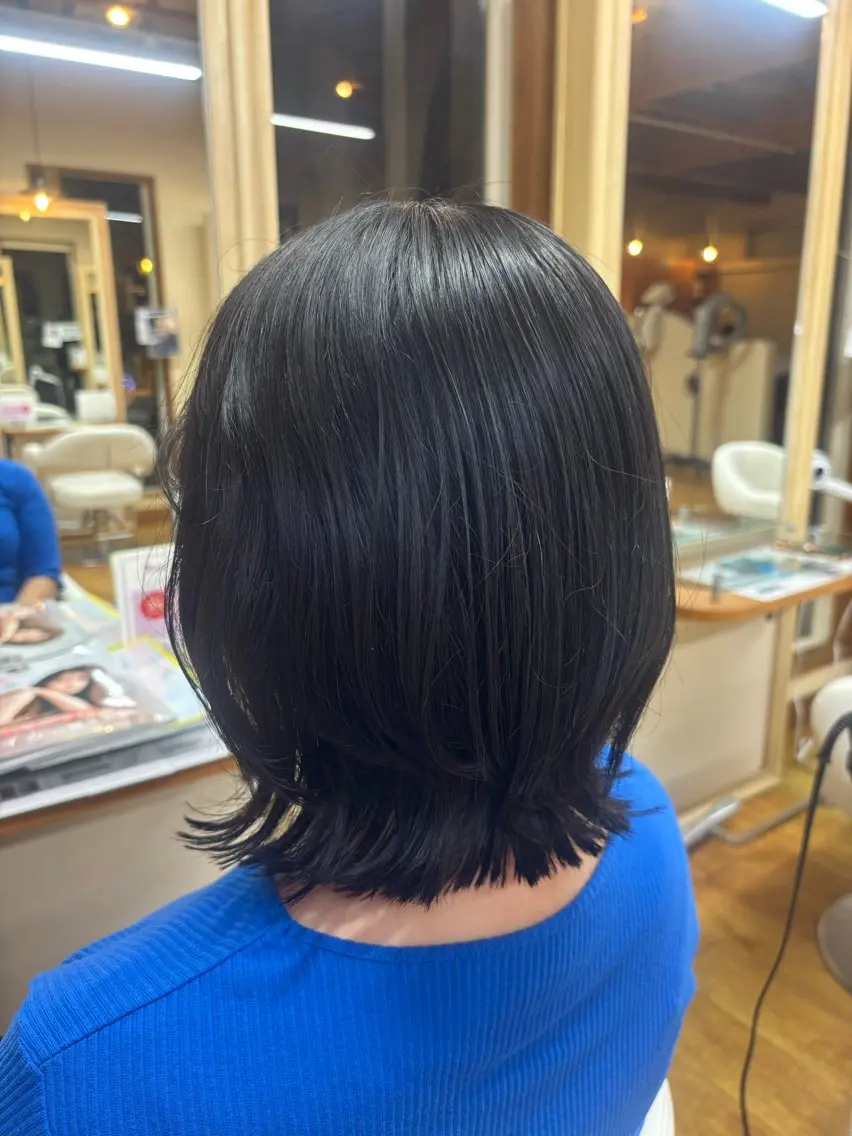 ミディアム ボブ ウルフカット カット Sagedoue ユイのヘアスタイル
