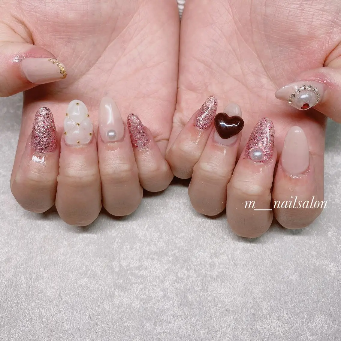 ネイル フラッシュネイル フレンチネイル ジェルネイル 韓国ネイル マグネットネイル merci nailのネイルデザイン