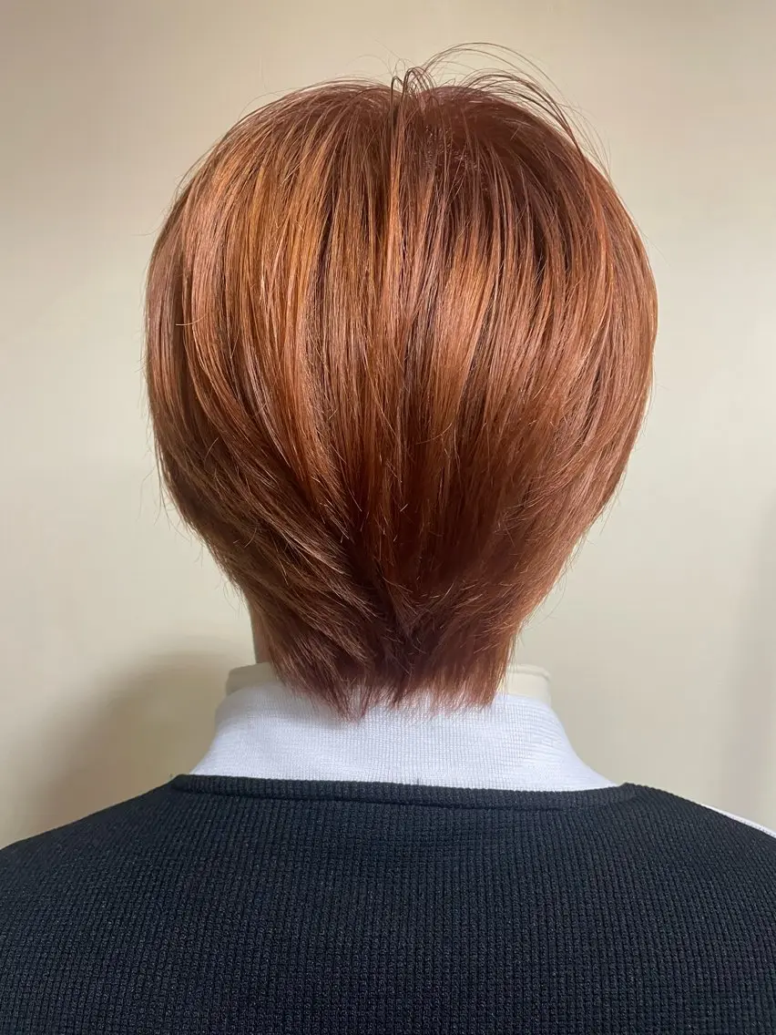ショート カラー メンズ メンズブリーチ ブリーチ ブラウンカラー オレンジ オレンジブラウン 浅岡 昭汰のヘアスタイル
