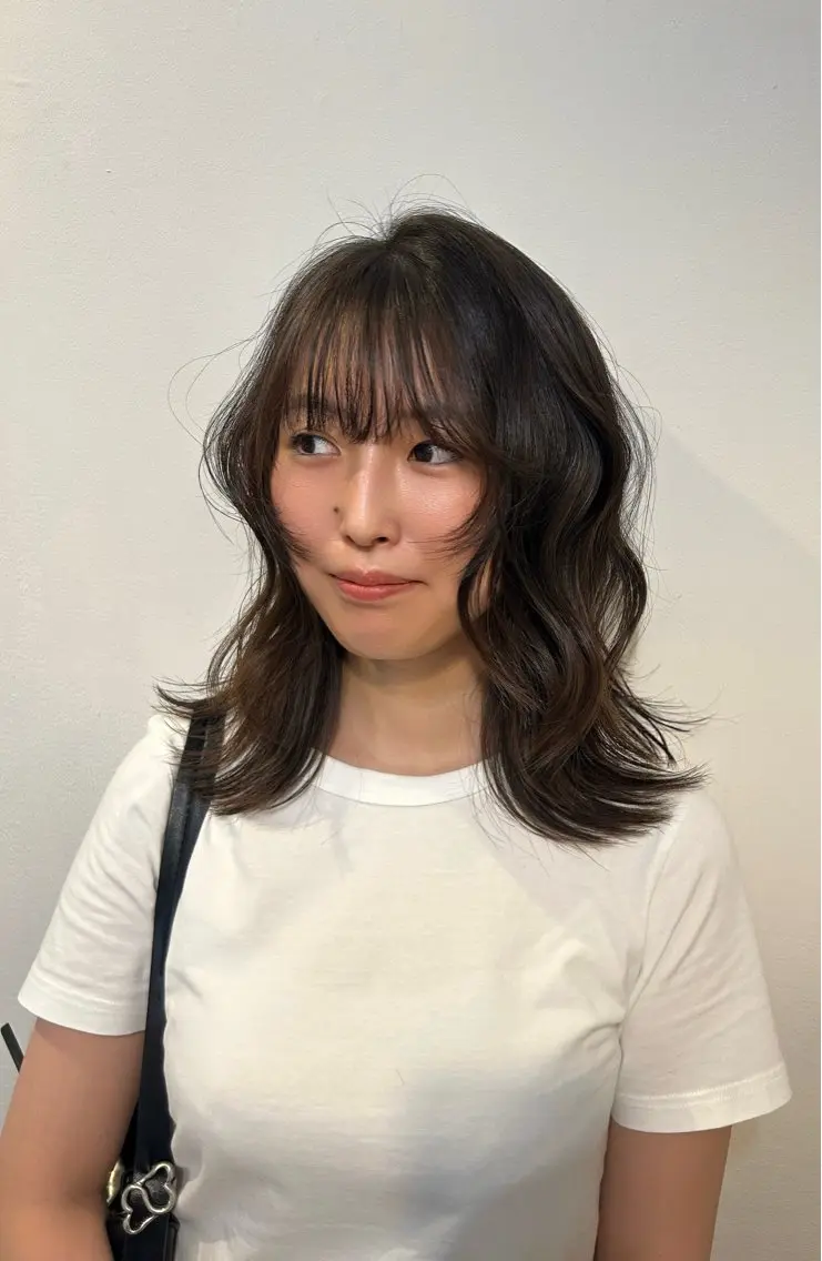ミディアム カラー 透明感カラー chisaのヘアスタイル
