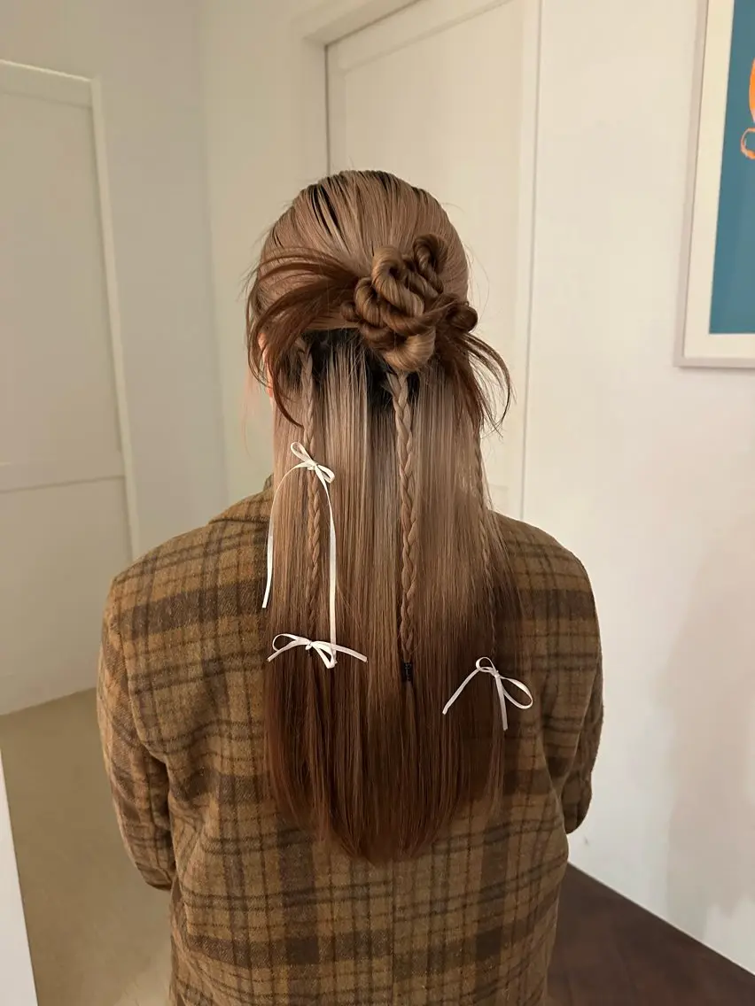 【ヘアセット】お任せでも大歓迎🙆‍♀️流行りのカチモリヘア、編み下ろしヘア得意です✨✨の写真