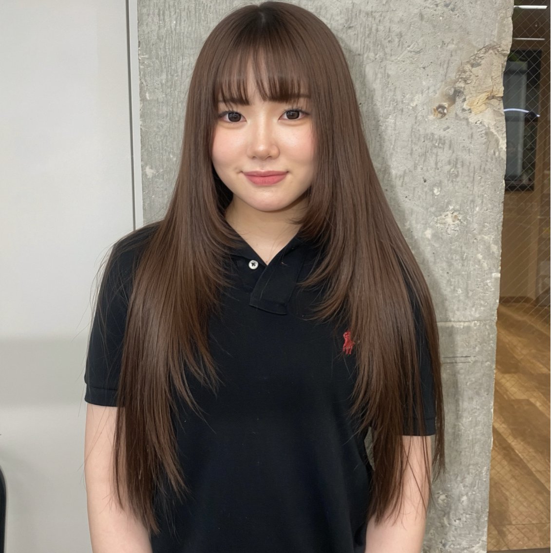 【人気No.1髪質改善】酸性ストレート+透明感カラー+カット+3step LINKAGEトリートメントの写真